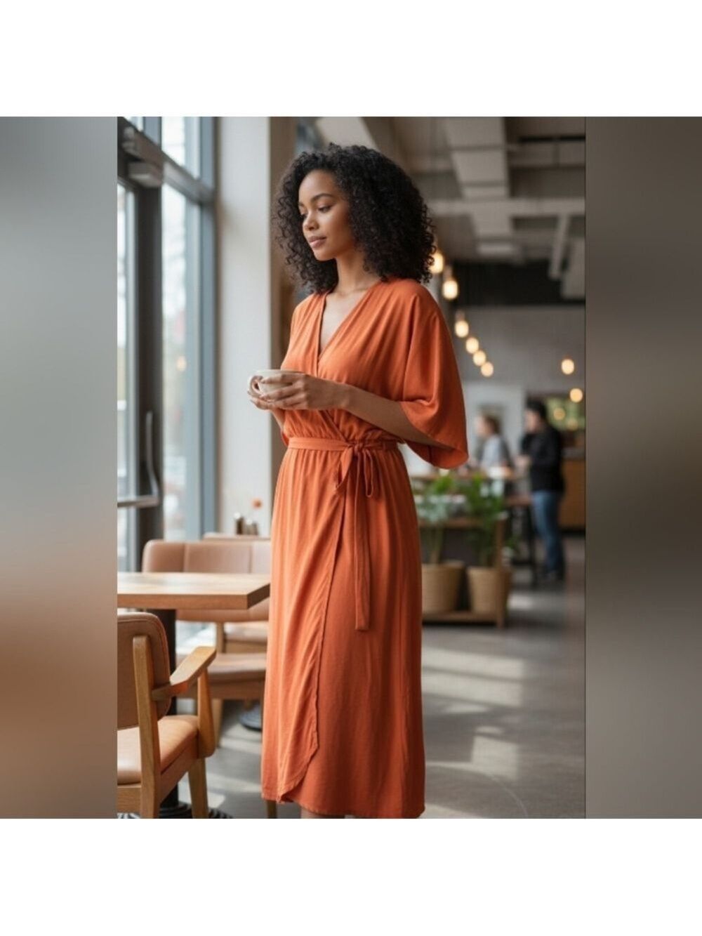 Orange Maxi Dress Large